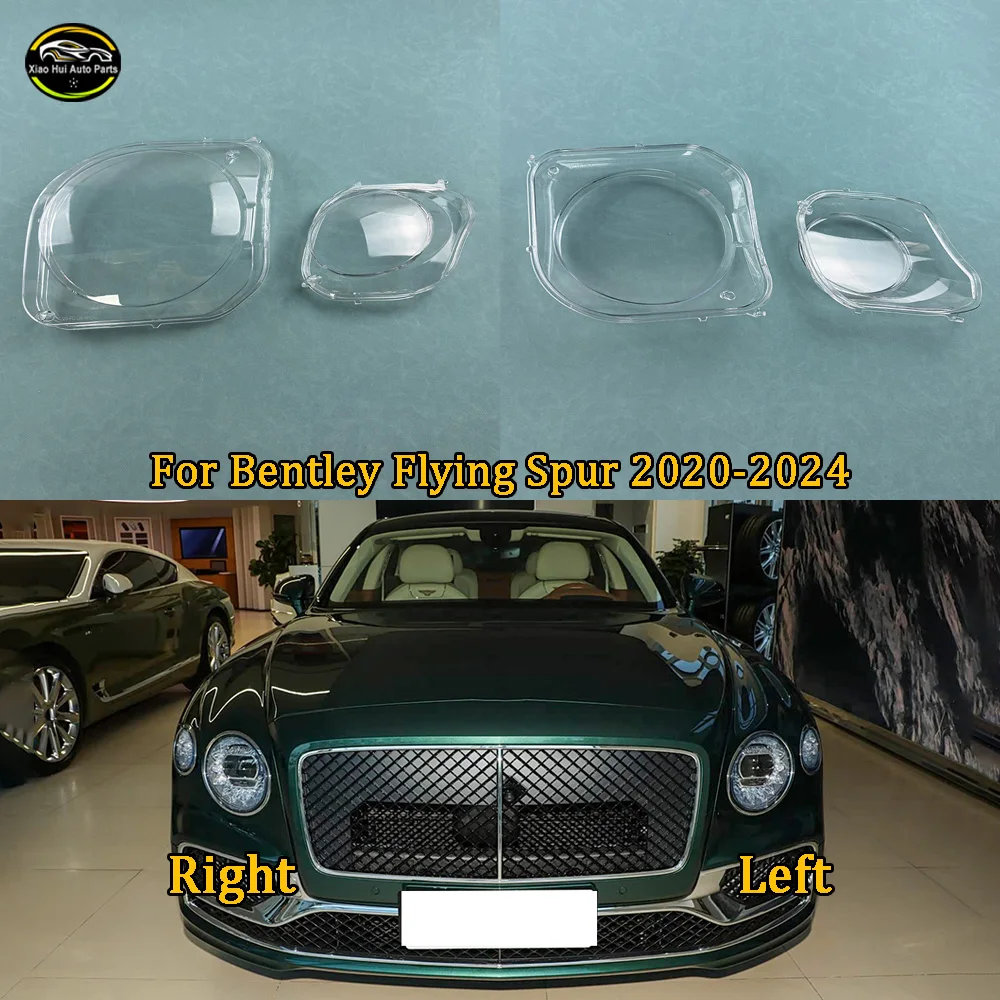 For Bentley 2020 2021 2022---2024 Flying Spur Car Front Headlight Cover Lens Headlamps Transparent Lampshad Lamp Shell Masks