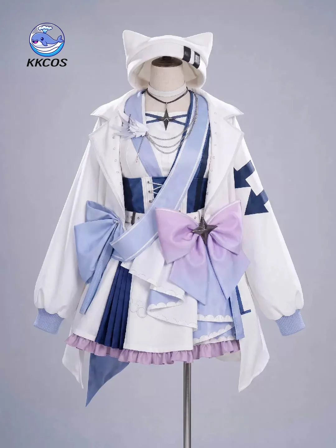 KKCos BanG Dream! MyGO! Rana Kaname Cosplay Costume Full Set New White Purple Dress Halloween Party
