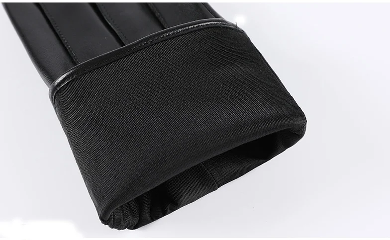 New 2022 Spring Gloves Men Real Leather Gloves Touch Screen Black Real Sheepskin Thin Warm Driving Gloves