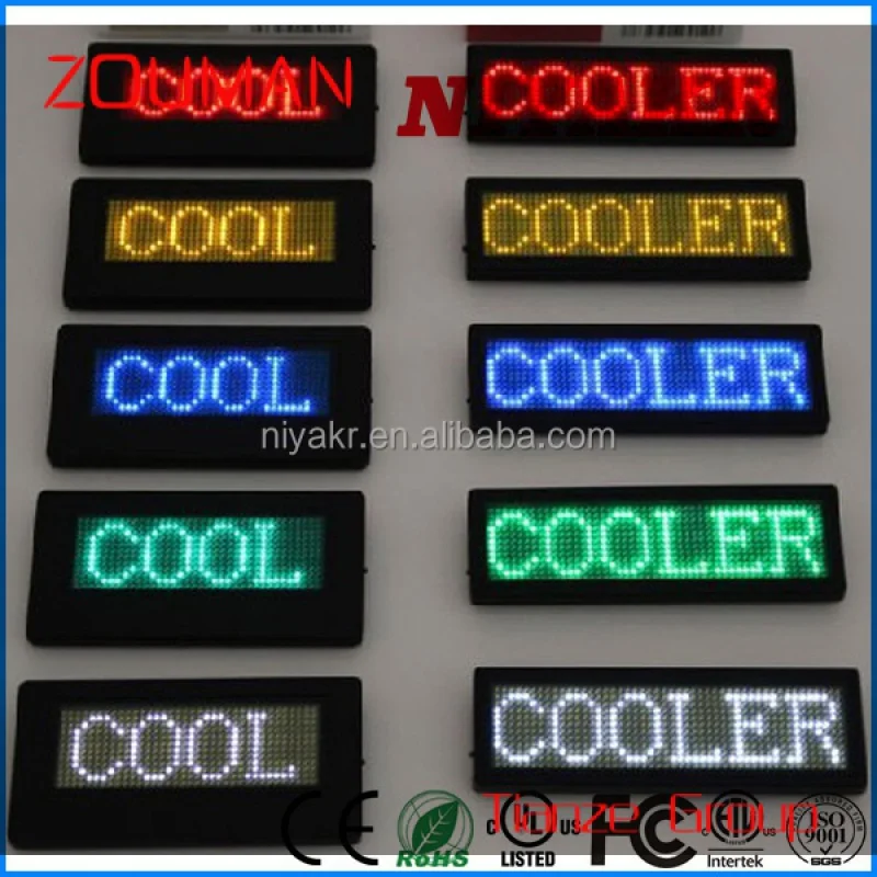 

Custom , LANPAI Direct Manufacturer Rechargeable Mini Led Name Badge/Mini Led Message Display