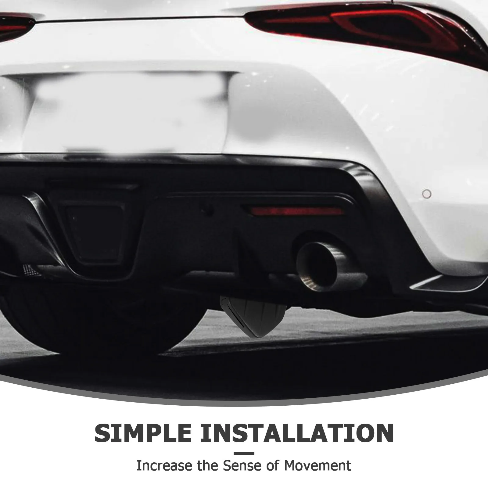 

4Pcs Car Rear Diffuser Spoiler Fin Rear Bumper Splitter Universal Exterior Parts Car Exterior Accessories Bumper Spoiler