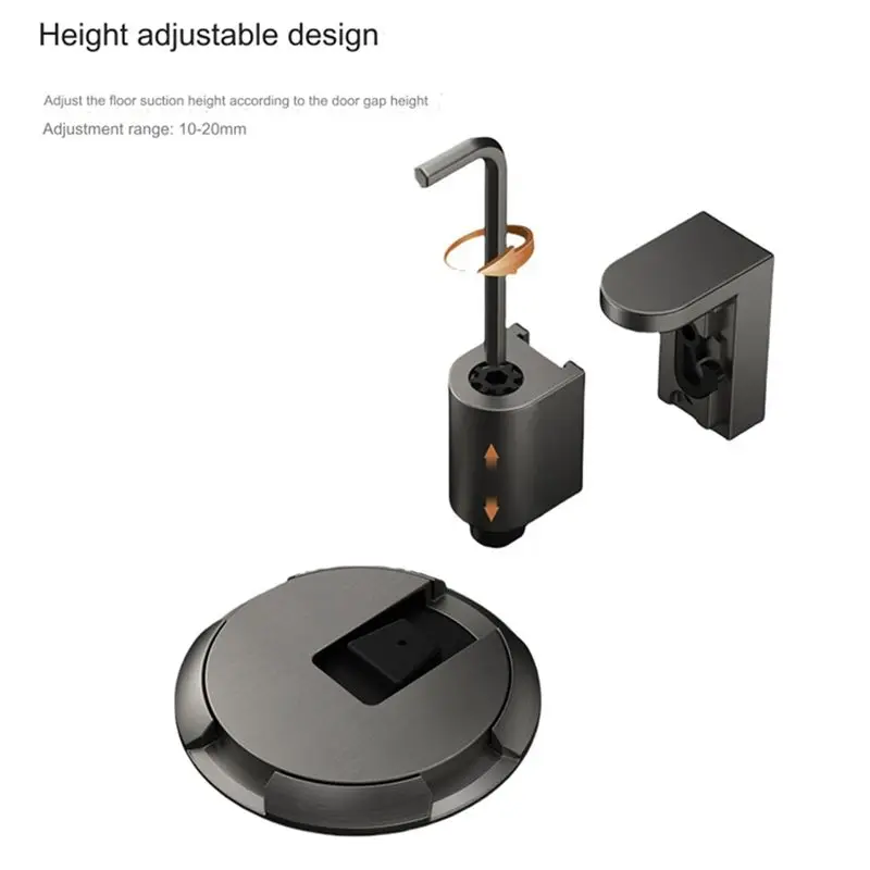 [B17B!】 Non-Punch Door Stopper Automatic Floor Doorstop Furniture Fittings Stopper For Door Windproof Mechanical Door Stopper