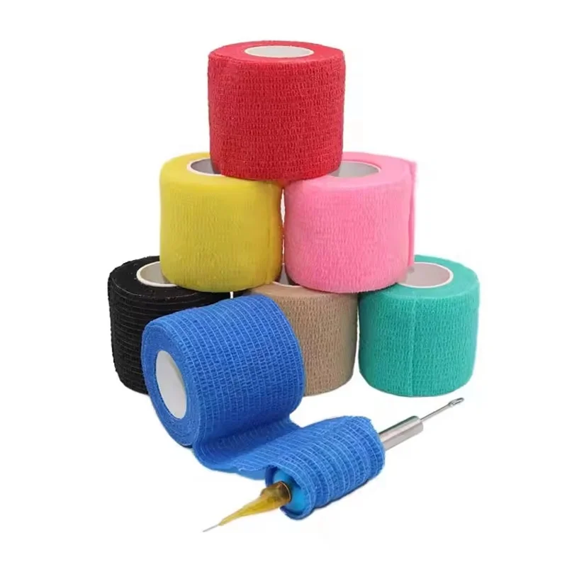 1 Roll Elastic Self-Adhesive Athletic Tape Gauze 2.5/5/10cm Non-Woven Universal Gauze For Sports Foot Support Joint Protection