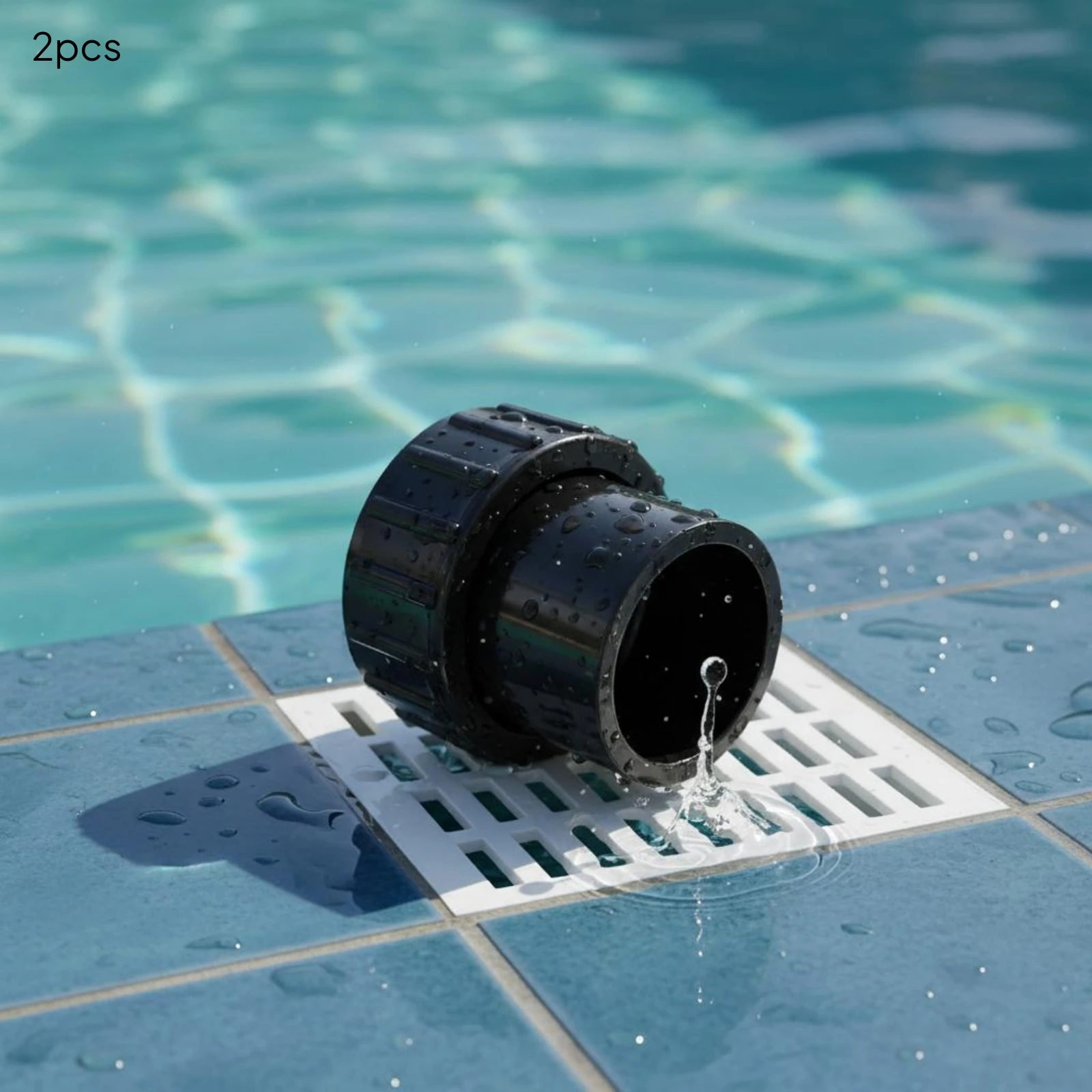 2 Pieces SuperFlo Pump Adapter Replacement Part 1.5 Inch Pump Drain Adapter Long-Lasting Plastic