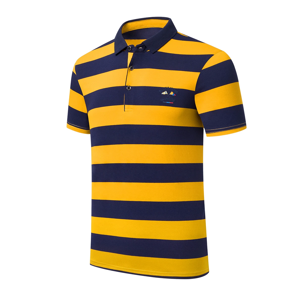 New Summer Men Classic Striped Polo Mens Cotton Short-Sleeved Embroidered Business Casual Hot Polo Shirt Male Dropshipping