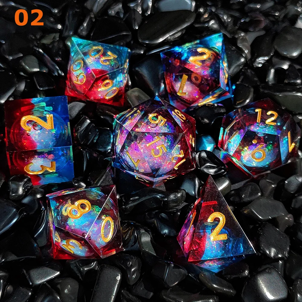 

Игральные кости DND полимерные кости из смолы с сыпучим песком D & D, набор костей для подземелья и дракона Pathfinder, ролевая игра (ролевая игра)/MTG Game