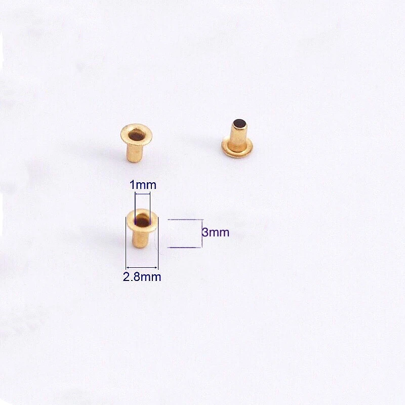 200pcs Wholesale Mini 1mm Metal Eyelet Buckle Snap Buttons DIY Doll Belt Buckles Bag Shoes Clothes Sewing Accessory 0.1cm