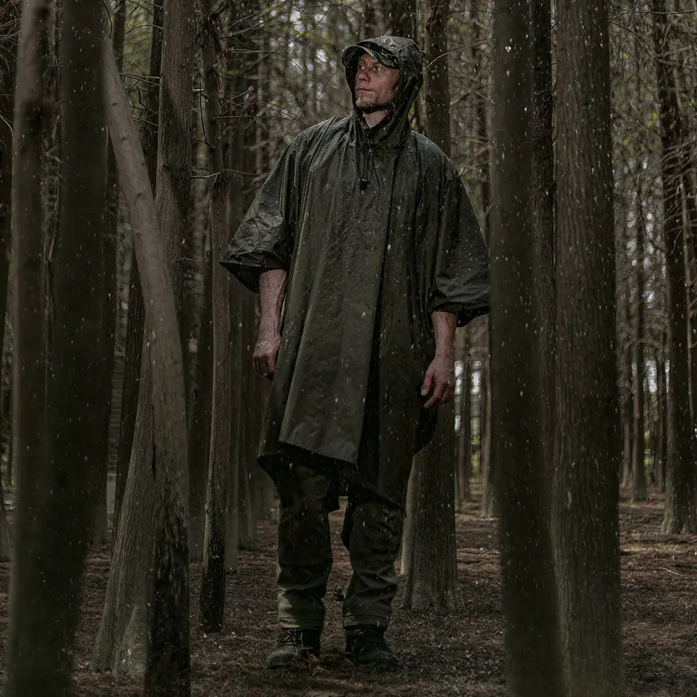Emersongear BlueLabel Wind Rider Lightweight Rain Poncho Quick Drying Trenchcoat Waterproof Raincoat Mackintosh Slicker 7000+mm