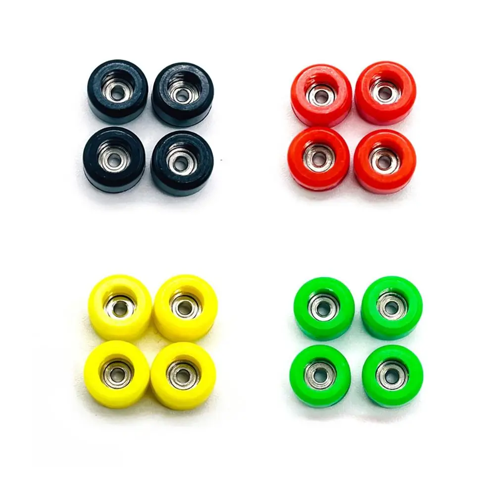 1/4Pcs New Professional Bearing Wheel Urethane PU+Metal Fingerboard Wheels Mini CNC Finger Skate Board Accessory