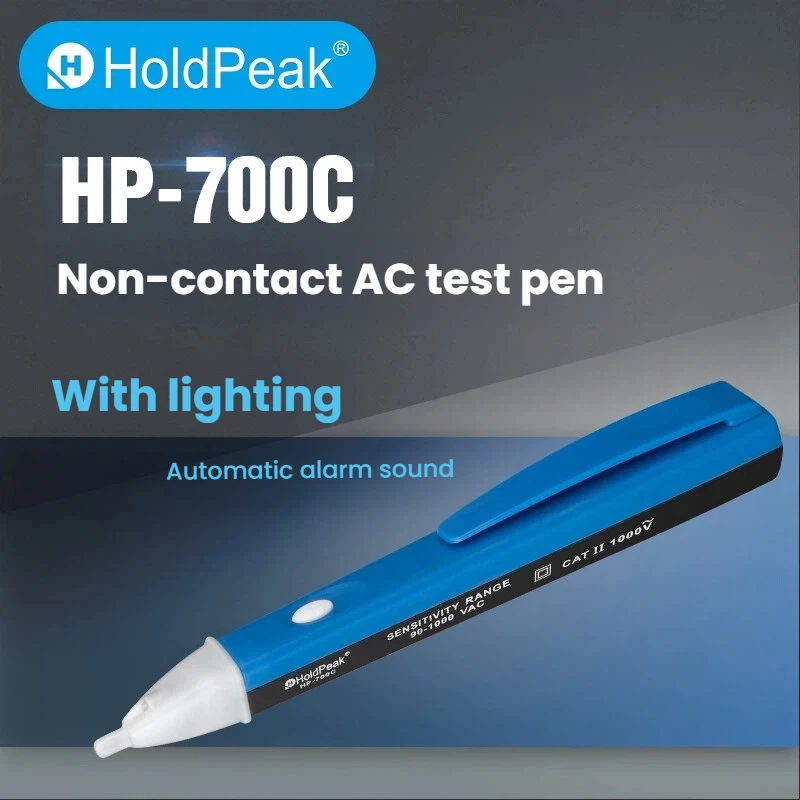

Non Contact Voltage Tester Pen AC 12-1000V Live Wire Detector with Sound Light Alarm Buzzer for Home Circuit Breaker Finder