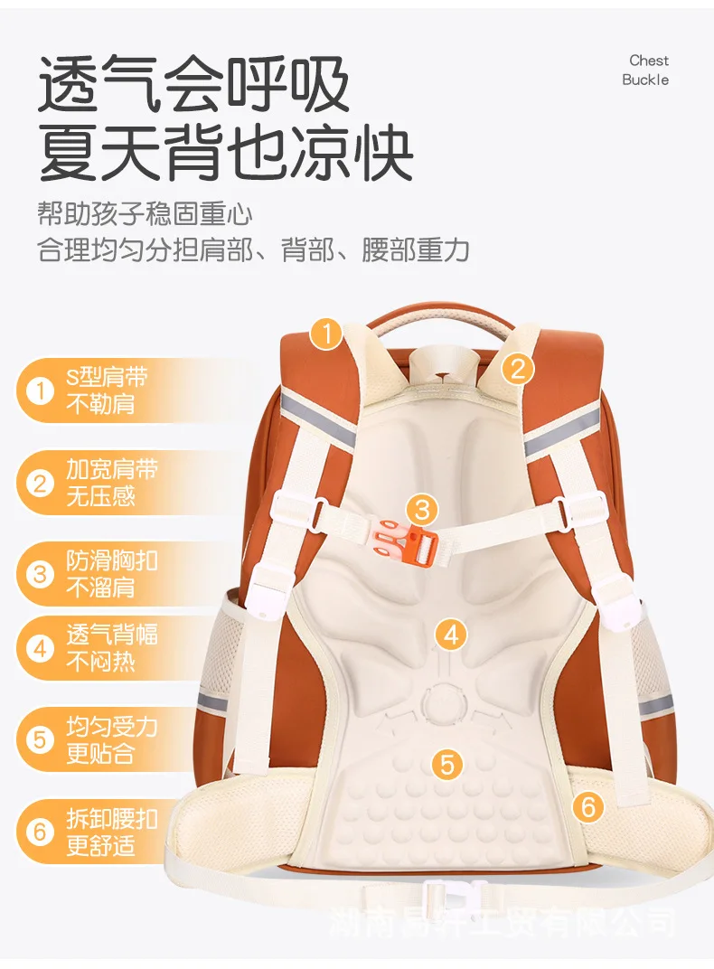 Tas Ransel Penyangga Pinggang untuk Anak Laki-laki, Tas Sekolah untuk Anak Perempuan, Tas Buku Ergonomis untuk Siswa SD, Tas Ransel Anak yang Nyaman