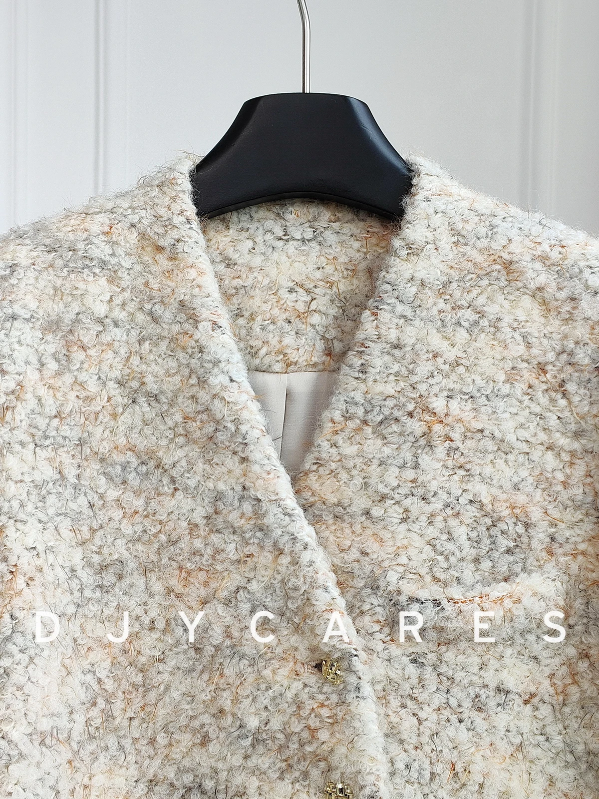 New  Coarse tweed single breasted suit commuter jacket top big  size