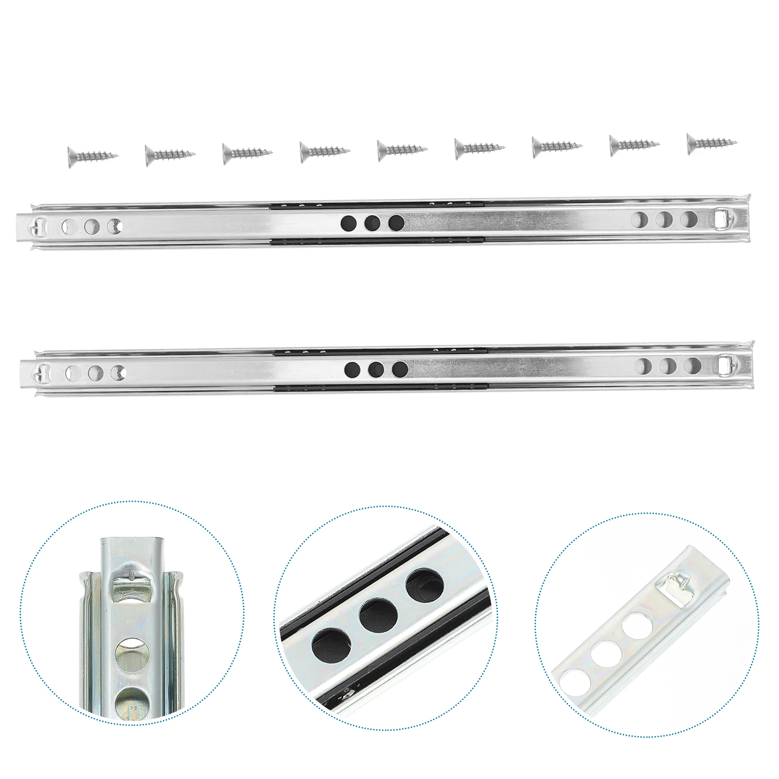 

2pcs Bidirectional Push Pull Drawer Cold Rolled Steel Cabinet Smooth Quiet Extension niture Slider For Wardrobe Dressing