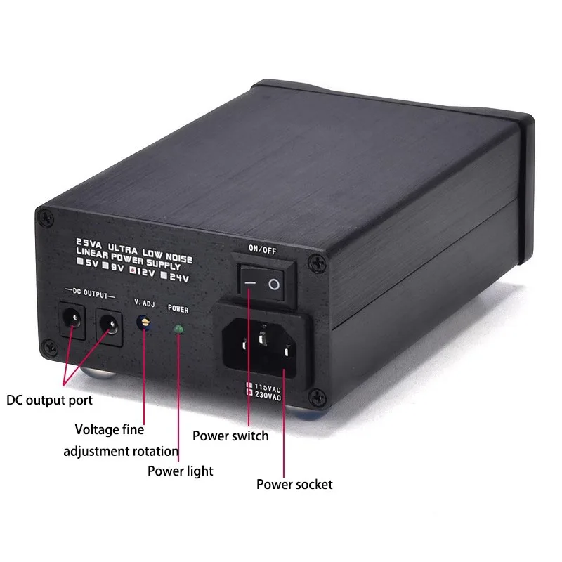 SUPER 3.5A Dual Output Low Noise 25W DC Linear Regulated Power Supply 5V 9V 12V 24V etc