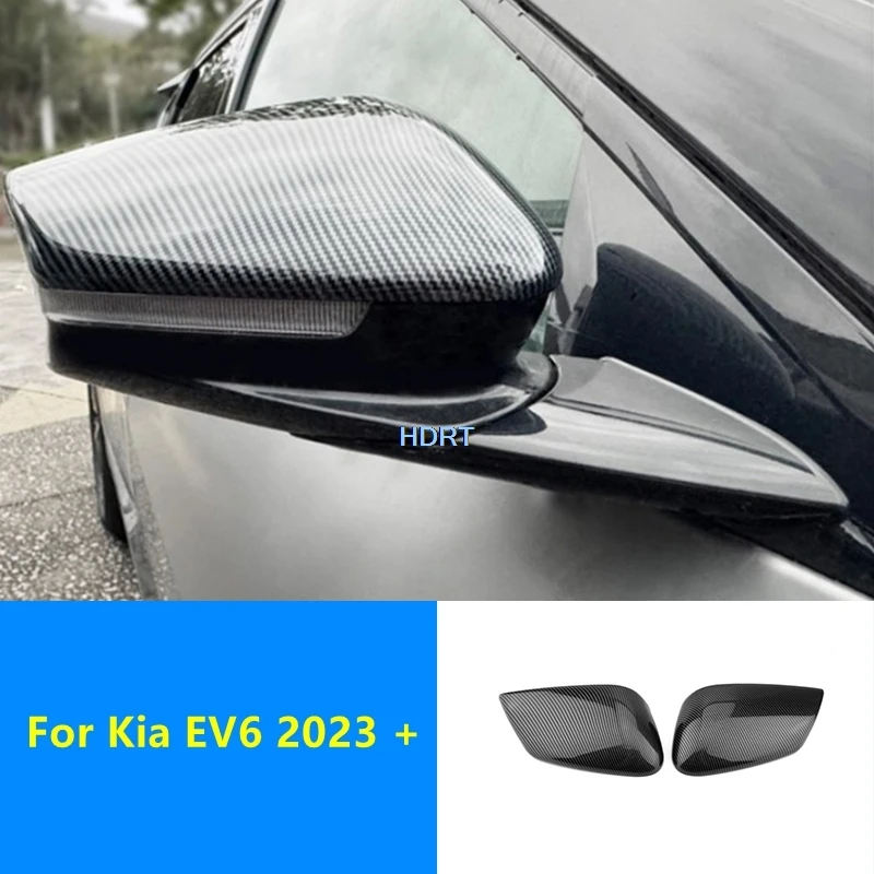 

For Kia EV6 2023 + Car Style Side Reverse Mirror Cover Rear View Mirror Shell Protector Decoration Accessories Exterior Sticker