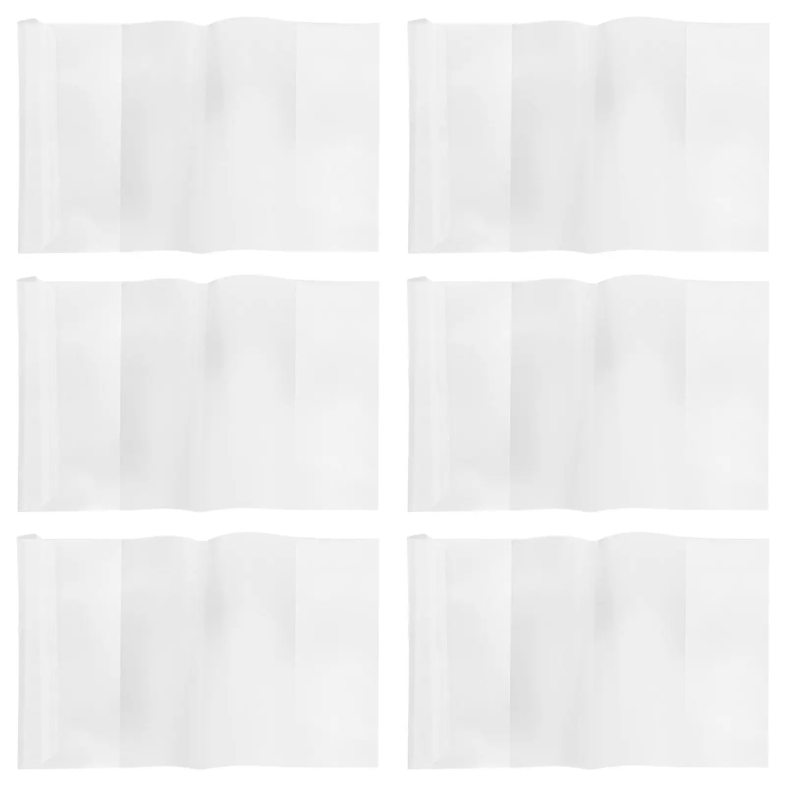 60Pcs Transparent Waterproof Book Sleeve Cover Plastic Binder Notebook Shell A5 Planner Loose Leaf Diary Photo Storage