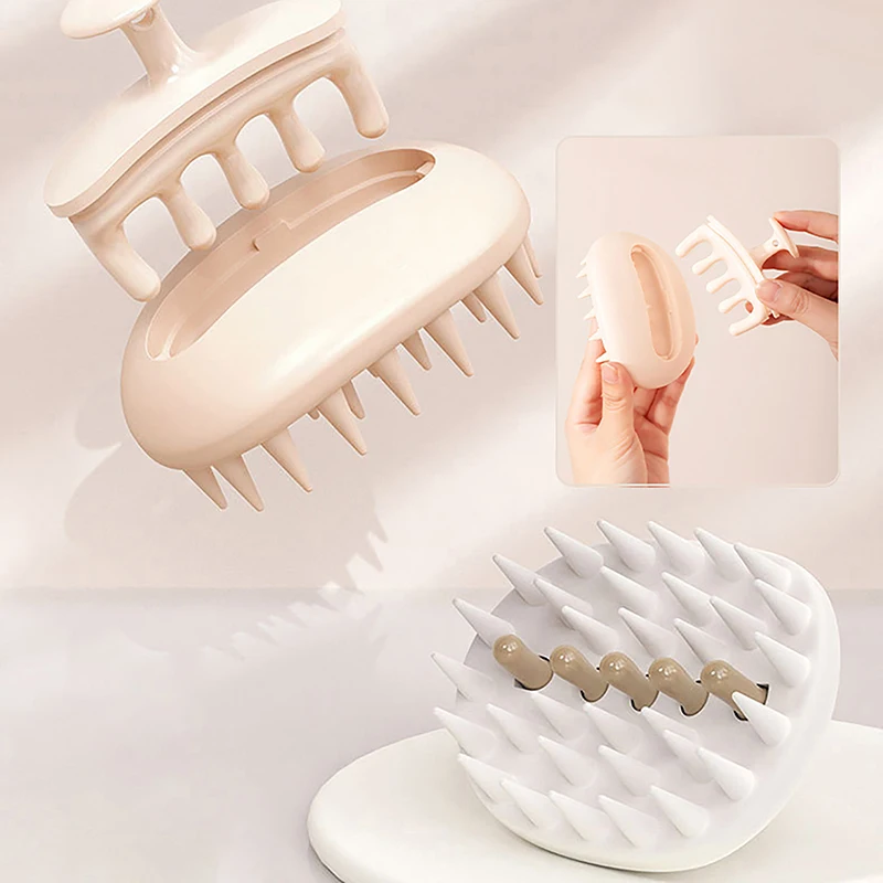 

2 In 1 Shampoo Brush Scalp Massage Comb Detachable Head Meridian Massage Hair Washing Combs Body Scrubber Bath Brushes