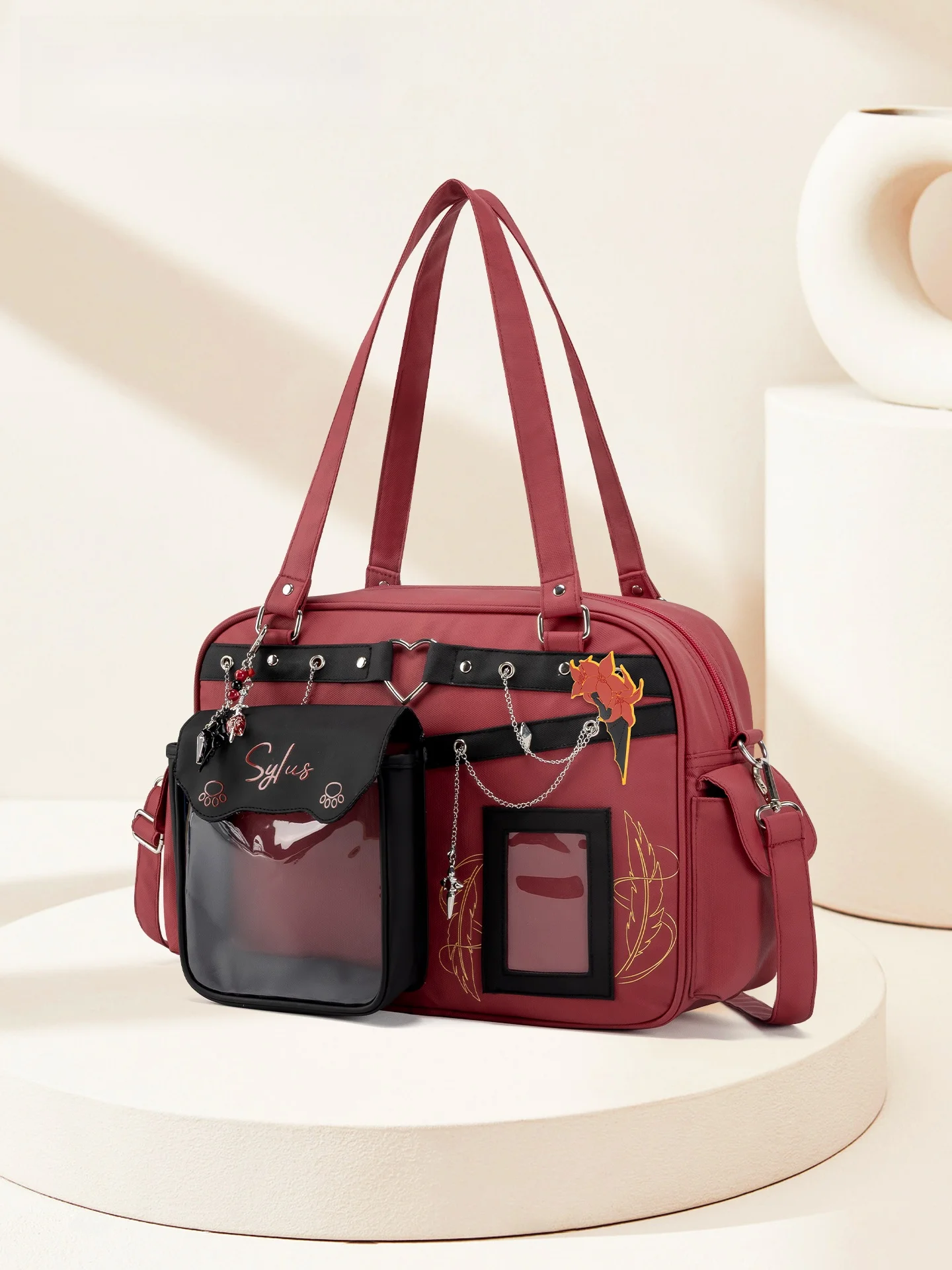 

Red Large Capaci Crossbody Bag Women's Bag with Original Design Soft Material Single oulder Strap Zipper Closure for Dail...