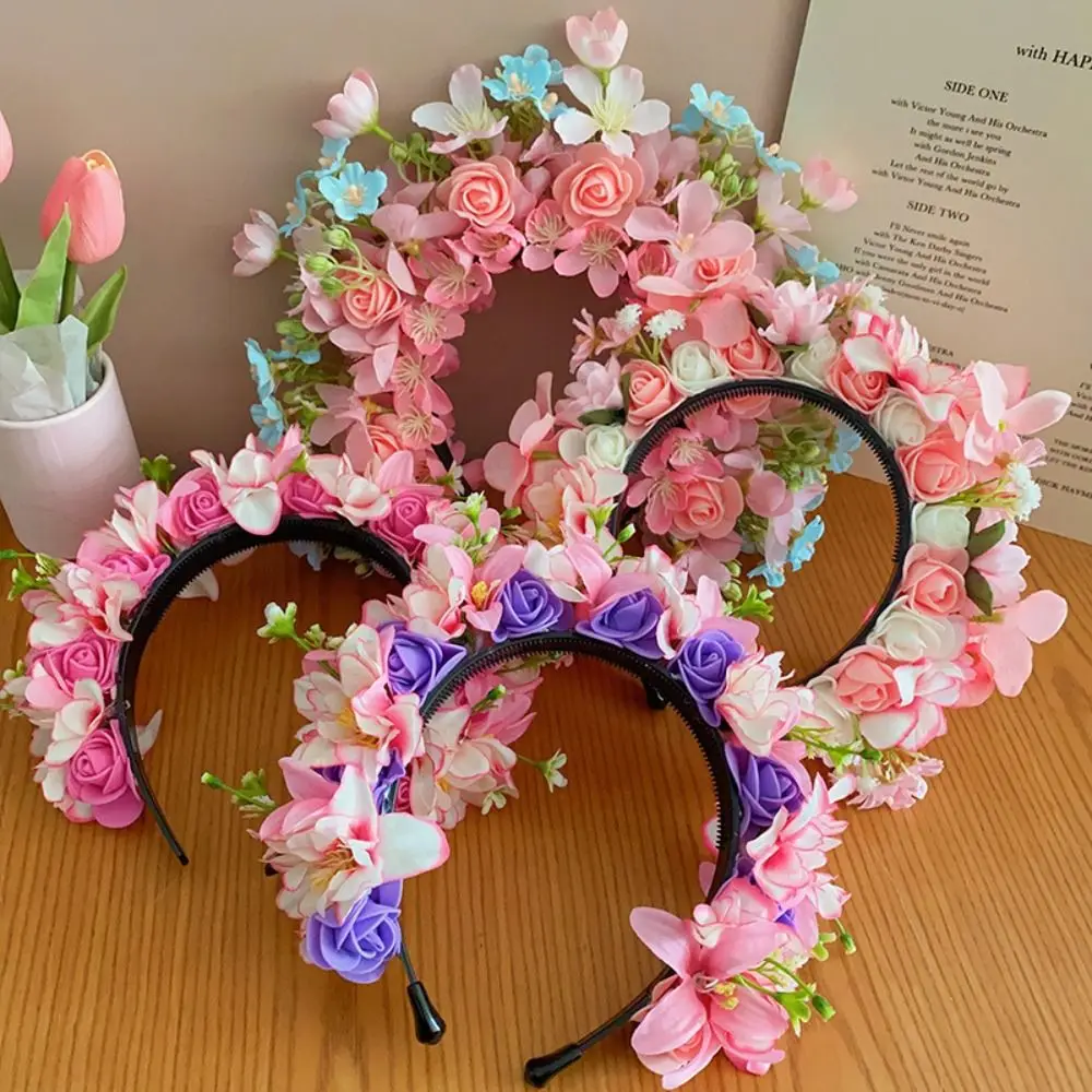 

Cloth Quanzhou Head-pinned Flower Headdress Hair Hoop Ethnic Style Flower Headband Hair Accessories Crown Chinese Style Headwear