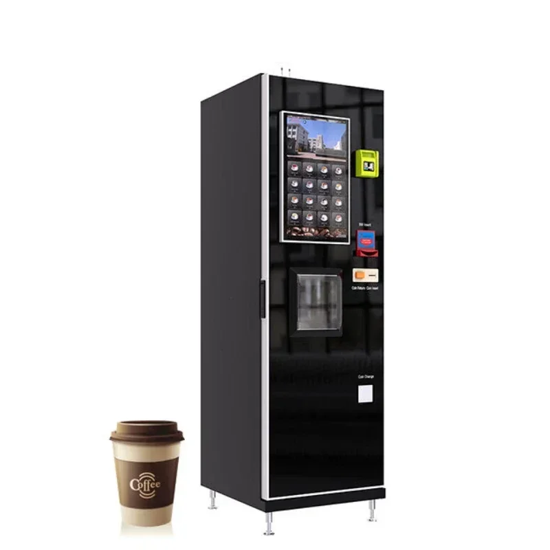 Fully Automatic Fresh Milk Coffee  Coin Payment System Vending Machine