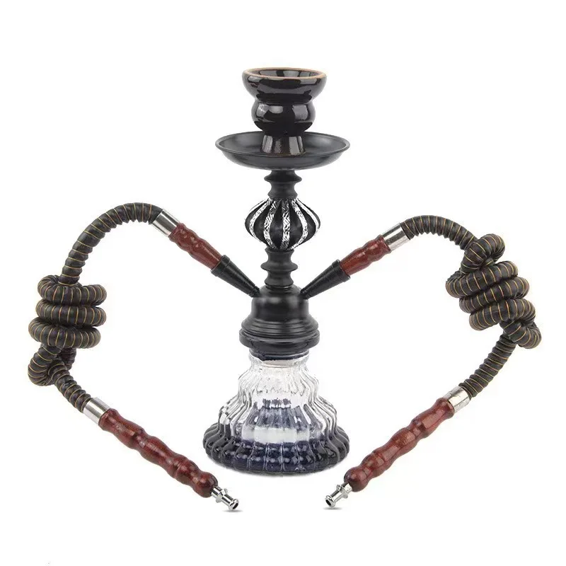 

Beautiful Shisha Hookah Two Tubes Whole Set Random Color Hookah Shisha For Lounge Party Bar Hookah Factory Price