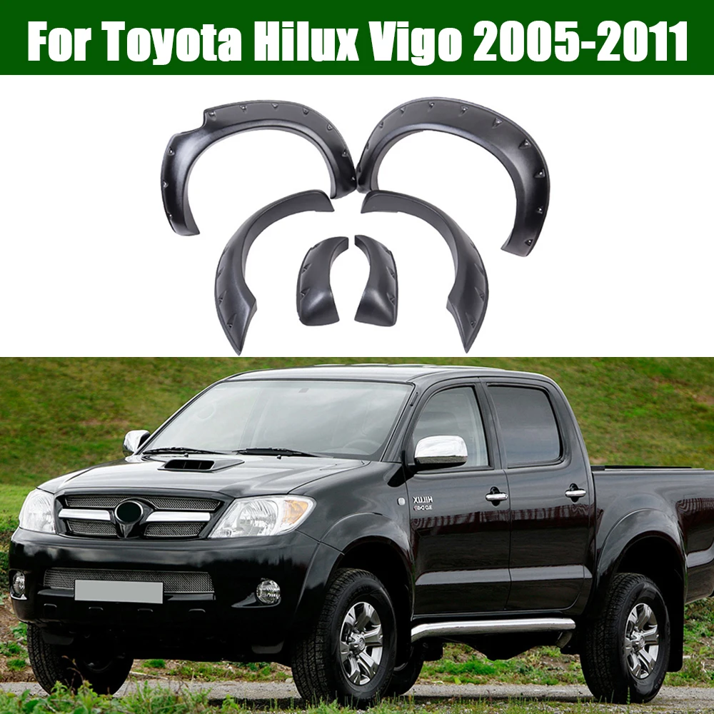 

For Toyota Hilux Vigo 2005-2011 Exterior Accessories Wheel Eyebrow Auto Body Parts Mud Flap Splash Arch Guard Car Fender Flares