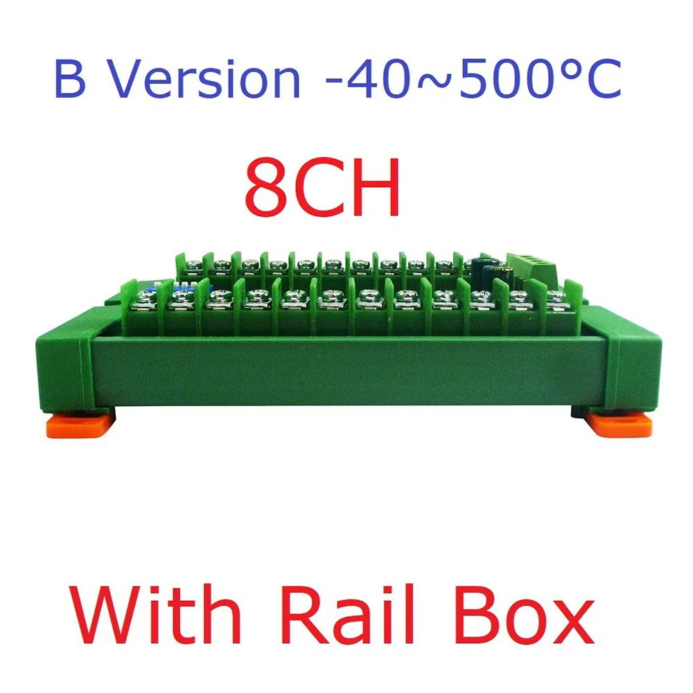 8CH RS485 PT100 RTD RS485 Temperature Sensor Acquisition Module Modbus Rep NTC K Thermocouple 8-30V PTA8D08 -40℃ to 500℃