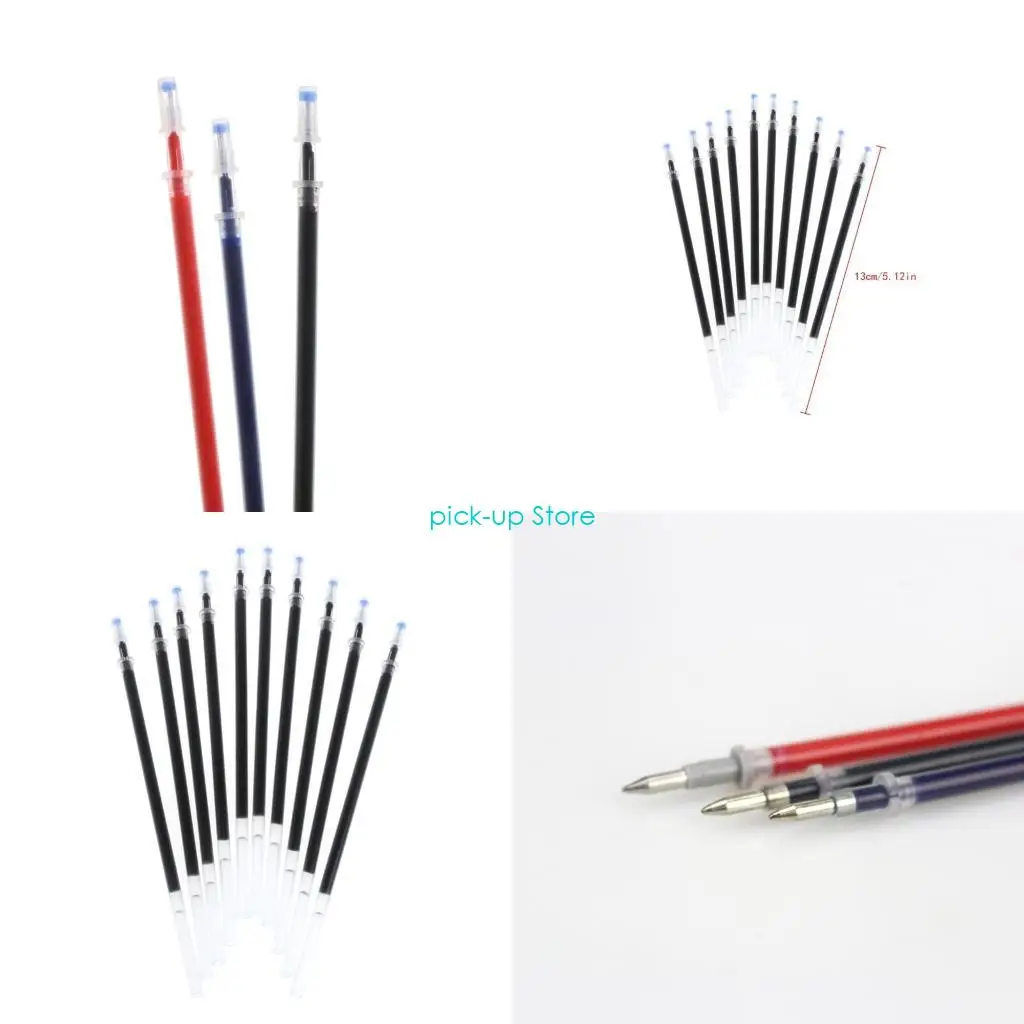 

Q5WA 10Pcs 0.5mm Fine Tip Pen Refills Quick Dry Gel Refills Replacements For Daily Writing Note Taking Black OR Blue