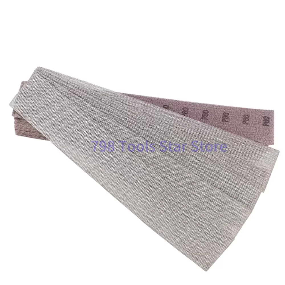 10PCS 70x420mm Mesh Dust Free Sanding Discs Hook & Loop Mesh Sandpaper for Car Drywall Metal Polishing & Grinding,80-800 Grit