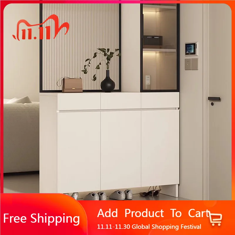 

Белый кремовый шкаф для обуви, декор комнаты, большой размер, красота, деревянная полка для обуви в китайском стиле, креативные украшения Archivadores, домашний декор