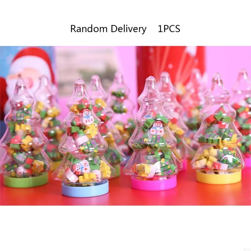 W89C 26pcs Neuheit Weihnachtsgummi Mini -Gummi -Radiergummi -Eraser Weihnachtsbaumdekorationen für Zuhause
