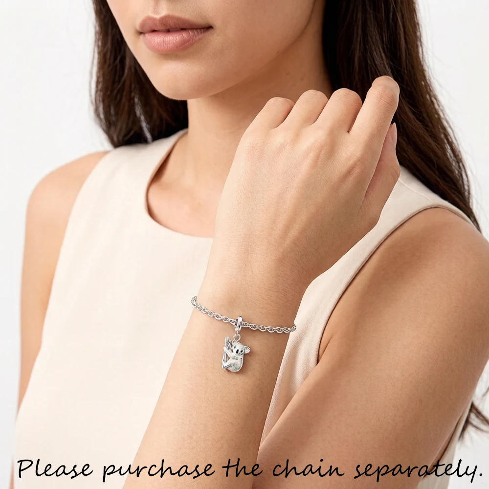 Koala Charm Pendant Spring 925 Sterling Silver Cute Gift For Women Jewelry