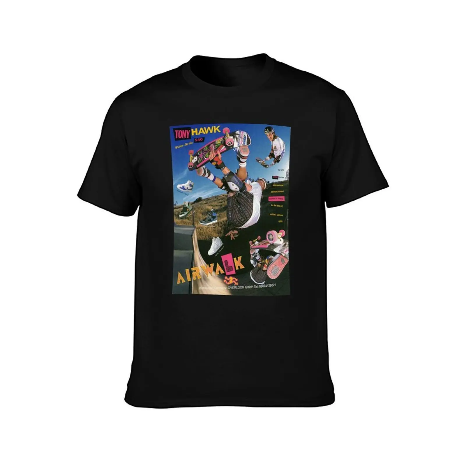 Tony Hawk Skateboard T-Shirt Summer Casual Cotton Tee Oversized Streetwear Tops Vintage Graphic Print Loose Fit Short Sleeve - view 2