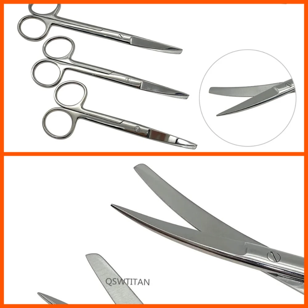 1 st Chirurgie Schaar 12.5-16 CM Rvs Rechte/Gebogen Schaar