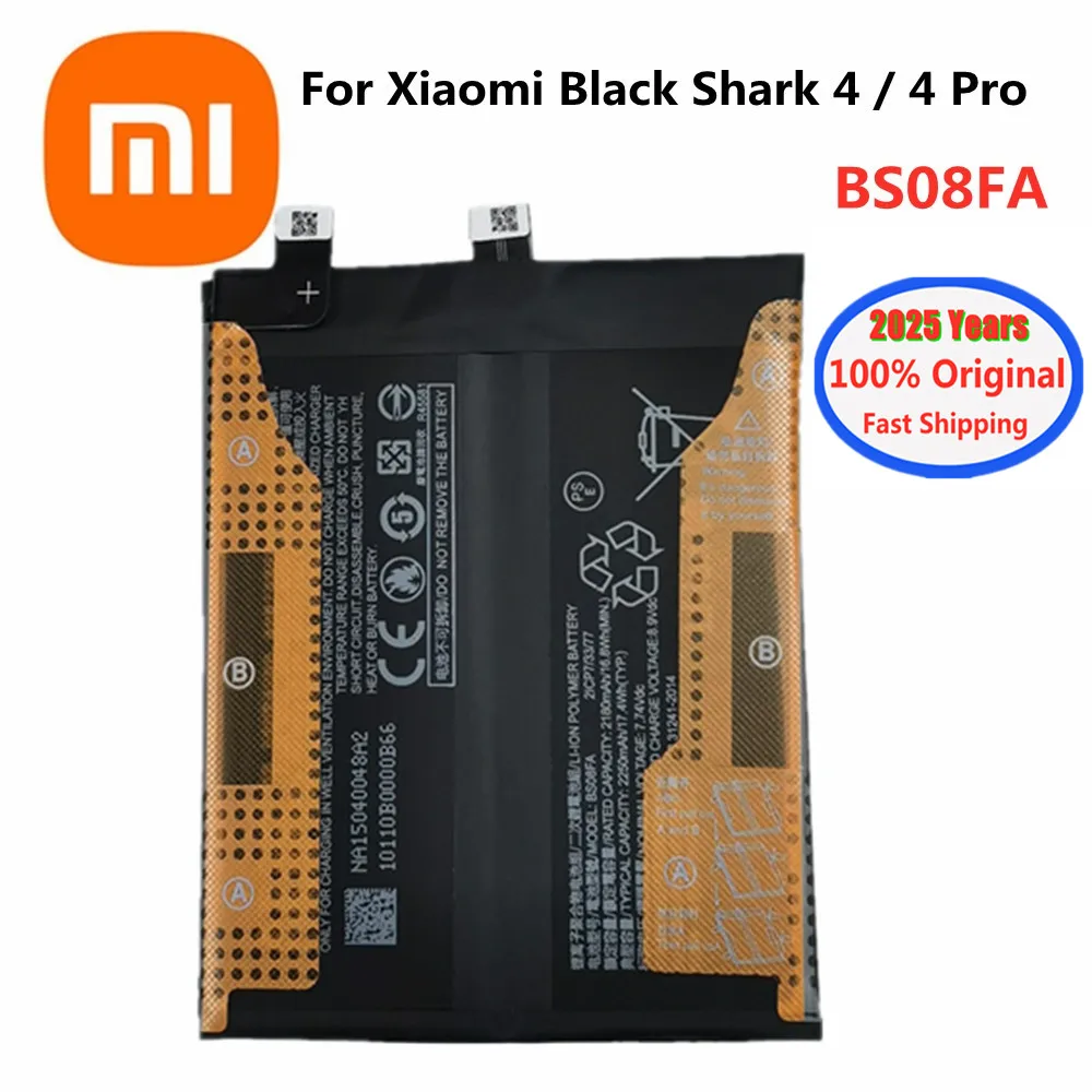 2025 Years Genuine BS08FA Original Battery For Xiaomi BlackShark Black Shark 4 4Pro 4S pro PRS-A0 KSR-A0 Battery 4500mAh