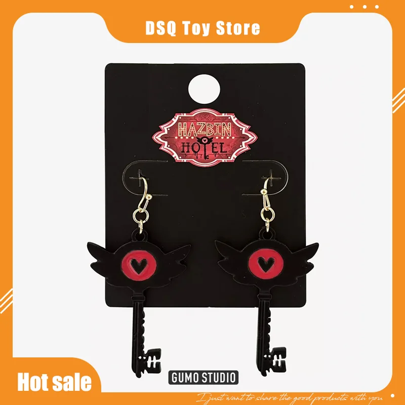 

Gumo Hazbin Hotel Spot Keekee One-Eyed Cat Earrings Earrings Hell Inn Genuine Peripheral Holiday Gifts