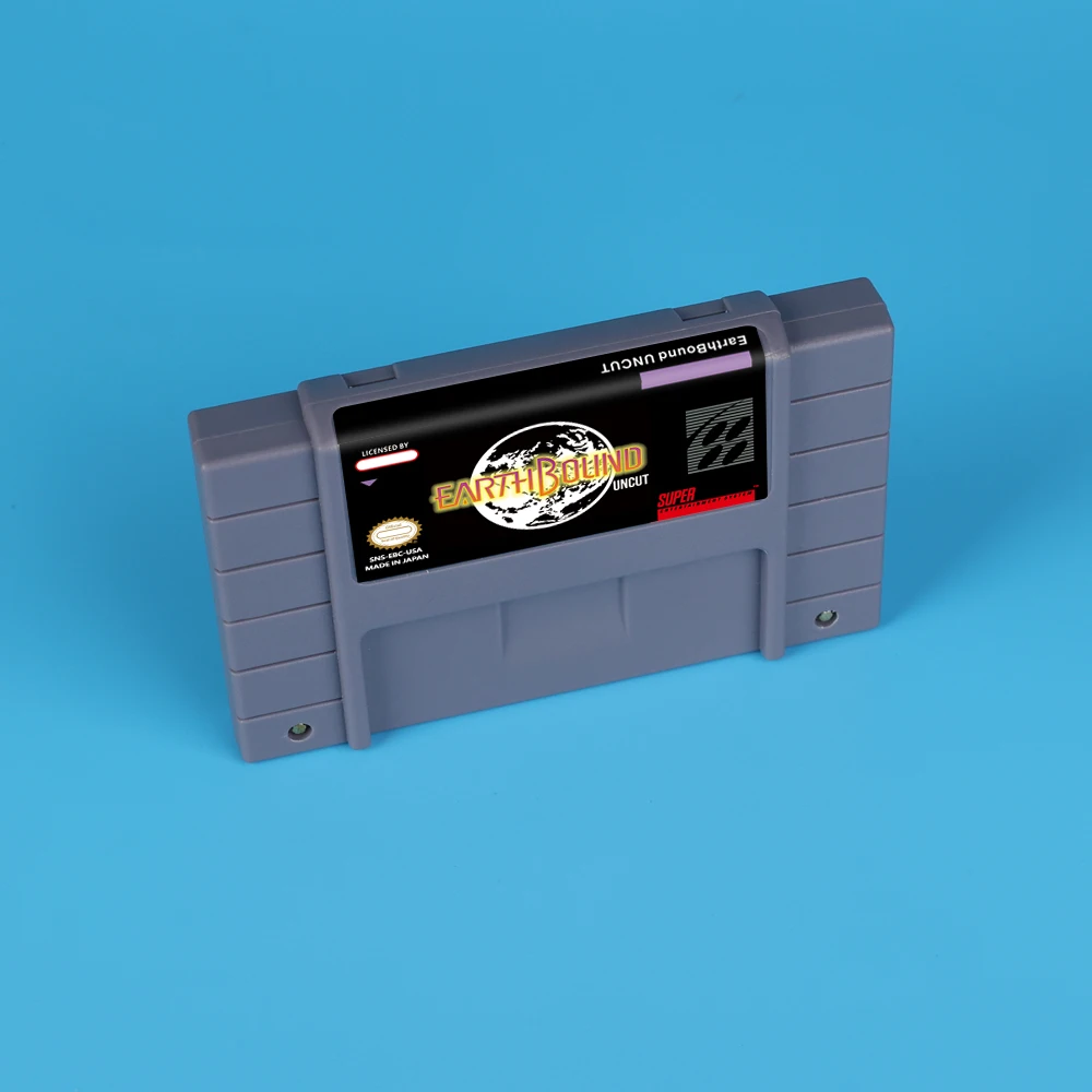 Scheda di gioco Earthbound Uncut RPG a 16 bit per console per videogiochi SNES versione USA NTSC PER NINTENDO