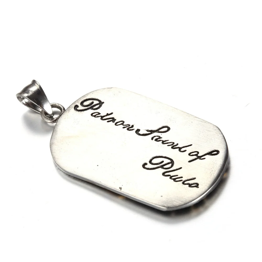 فاسق زودياك كوكبة قلادة الذكور نغمتين اللون الفولاذ المقاوم للصدأ علامة الكلب القلائد للرجال مجوهرات الحفلات هدية عيد ميلاد