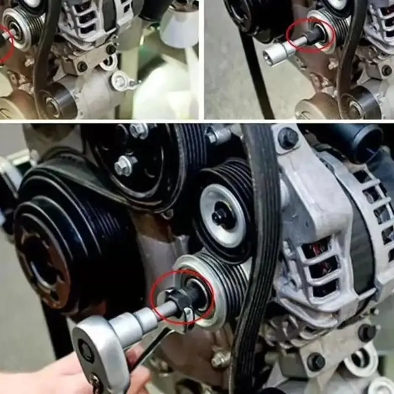 Werkzeug zum Entfernen der Freilaufrolle der Lichtmaschenkupplung mit 33-Zahn-Riemenscheibenentferner, schwarzes Autozubehör, Lichtmaschenkupplung Freilauf – Detail 6