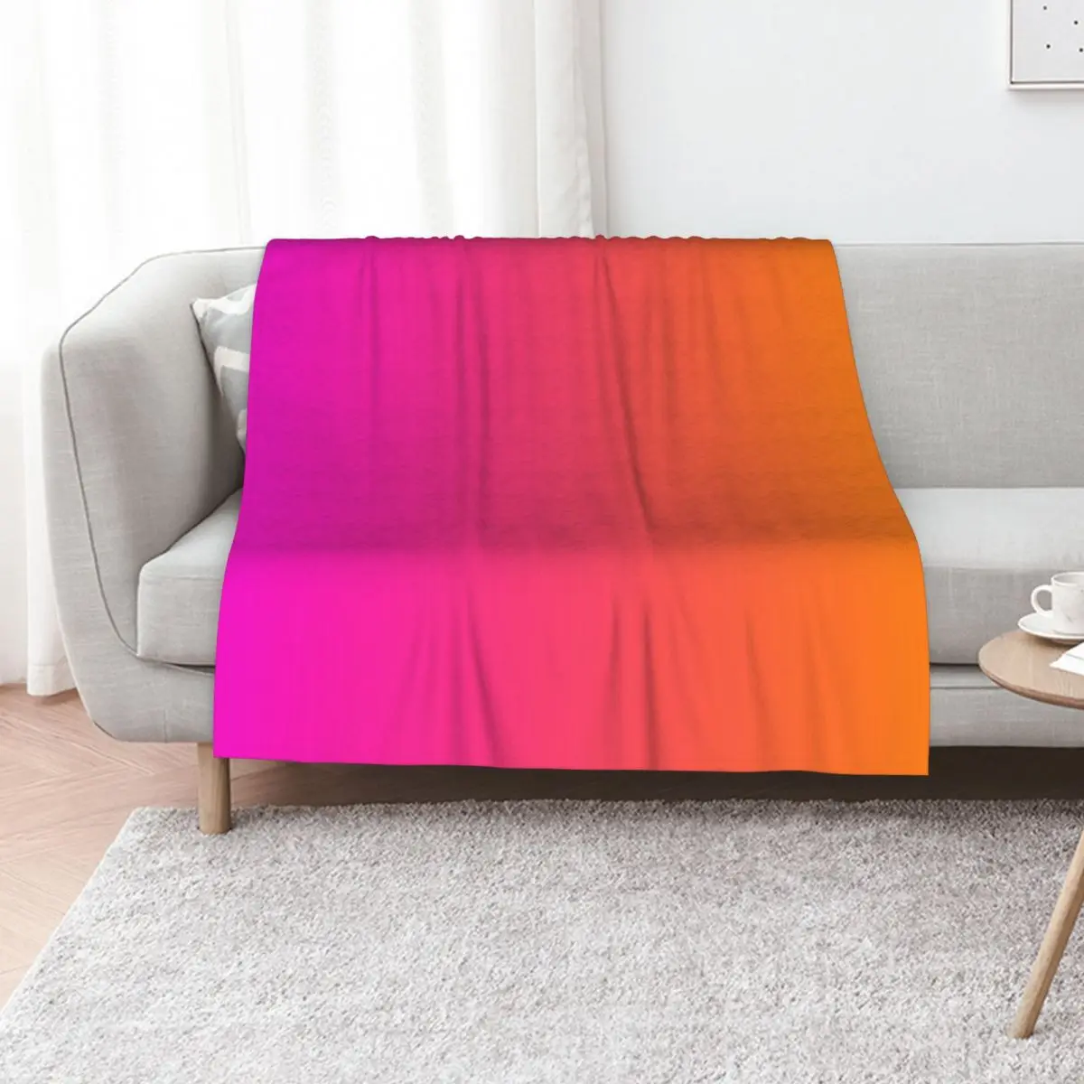 Pink and Orange Ombre Throw Blanket Sofa Quilt blankets ands Comforter Bed covers anime Soft Plaid Blankets