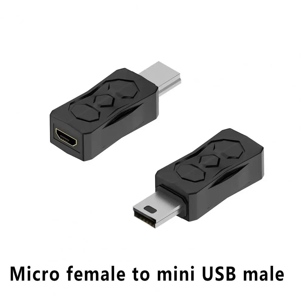 Micro para Mini Adaptador USB Tablet, Conversão Macho para Fêmea, Transmissão Plug Play Simples, Alta Velocidade, 2.0A
