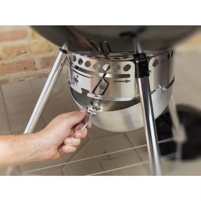 Garanzia di autenticità. Aggiornato! Griglia a carbone premium per bollitore originale, 22 pollici, nera, HOME..HOME