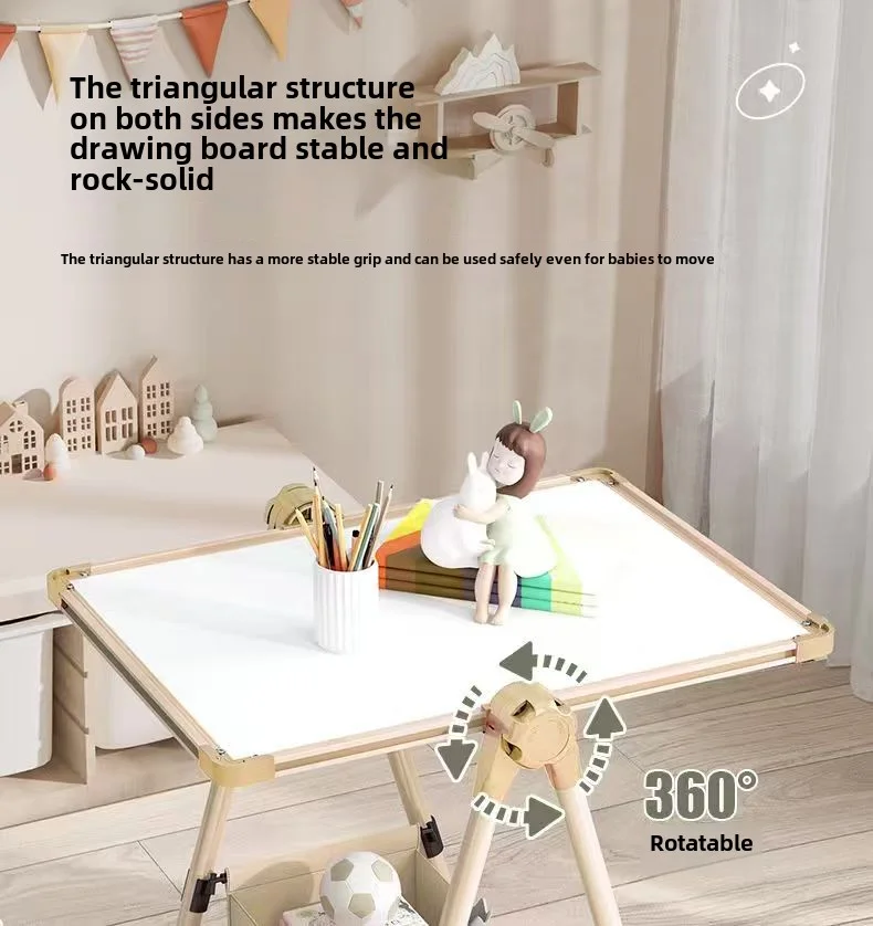 لوحة رسم للأطفال، تعليم مغناطيسي على الوجهين للأطفال، حامل سبورة صغير للمنزل، جرافيتي ملون، كتابة قابلة للمسح مع #2