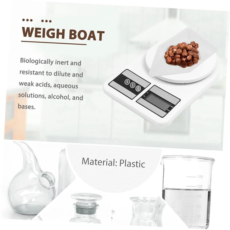 10Pcs Weighing Boat Square Tray Small Containers Weighing Dish Weight Boat Lab Weight Bottle