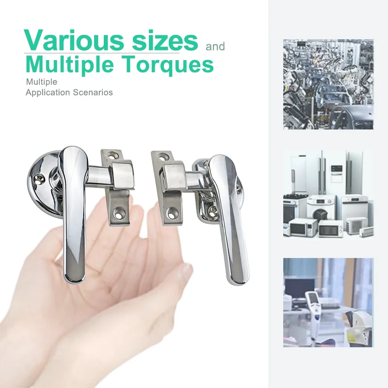 A Pair Of Left And Right Zinc Alloy Rotating Handles For Industrial Automation Equipment And Cold Storage Steam Cabinet Doors