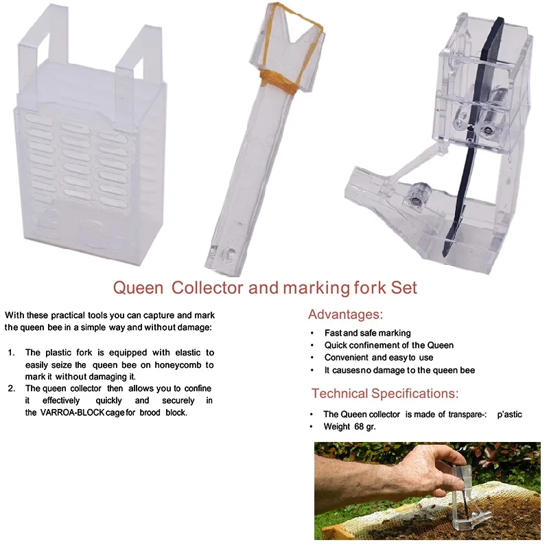 

Beekeeping Varroa Block Bee Queen Cage for Fighting Varroa Mites Through Brood Block Queen Bee Catcher Varroa Mites Control Tool