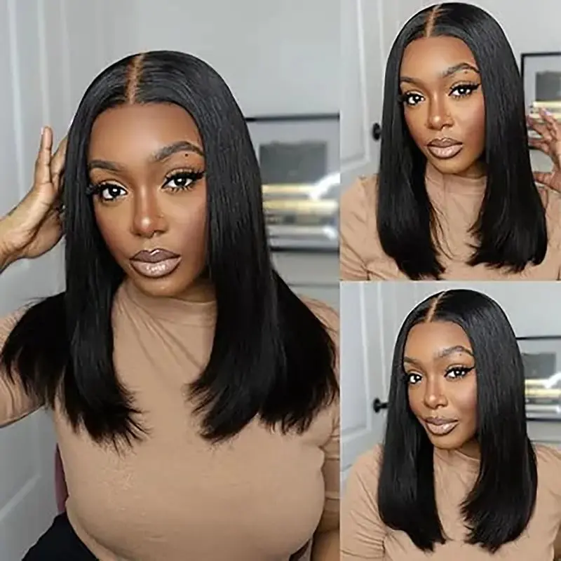 Straight Bob Wig Lace Front Human Hair Wigs For Women Transparent Lace Frontal Wig Wig Human Hair