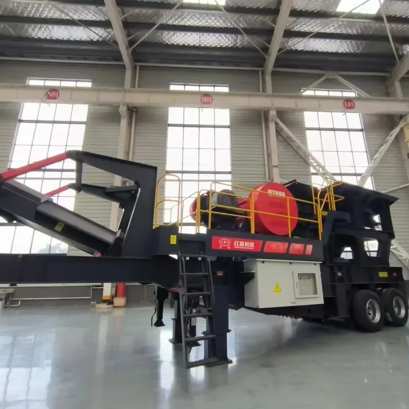 Ore Crusher Plant Mobile Crushing Station Portable Crusher Large Capacity Gold Ore Iron MTN1040 Wheel Type Mobile Engines