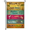 Welcome To Our Patio Garden Flag, 12.5x18