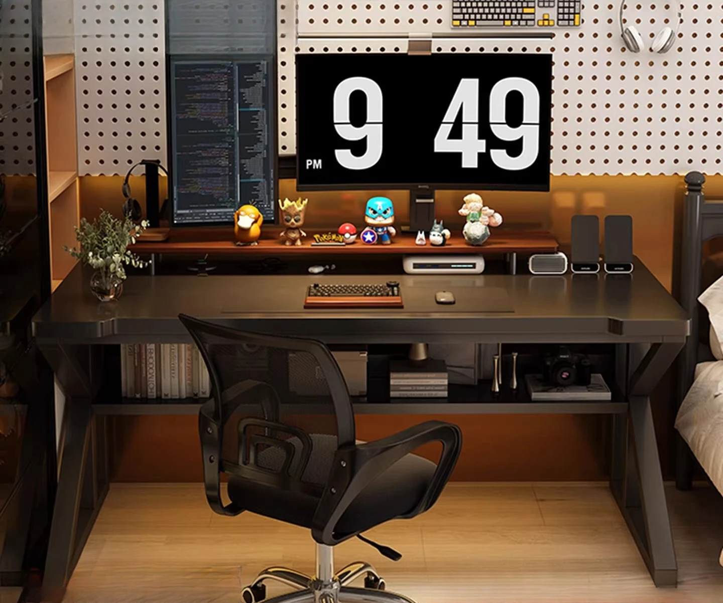 

Computer desktop gaming simple bedroom desk, adult home writing desk, small apartment workbench